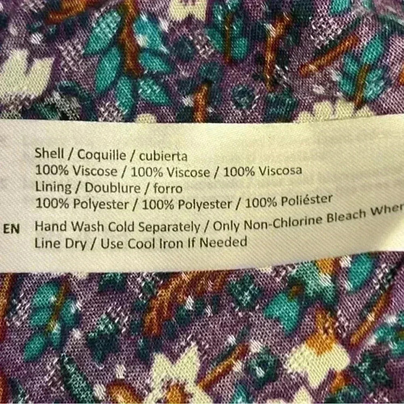 Band of the Free Coraline Purple Floral Crossover Mini Dress. Size Medium. NWT! - Picture 13 of 13